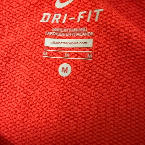 Nike Women's Bright Red Long Sleeve Running Tee - Picture 2 of 6